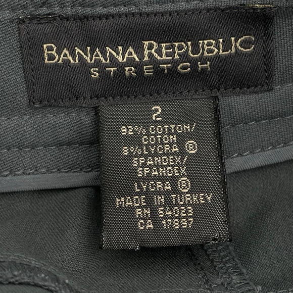 Banana Republic Cotton Stretch Straight Leg Chino Pants in Gray - Womens Size 2 - Picture 2 of 10